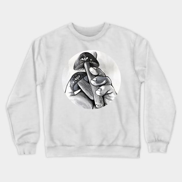 Divine Feminine Mushroom ( Inktober 9 ) Crewneck Sweatshirt by artbysavi